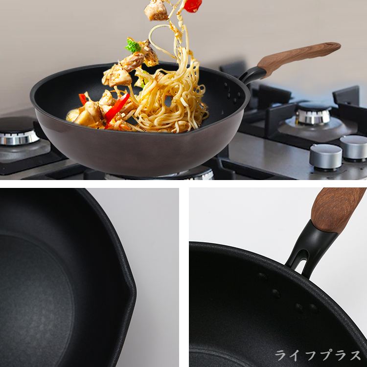 日本製和樂亭IH大金不沾深型炒鍋-32cm-1支, , large