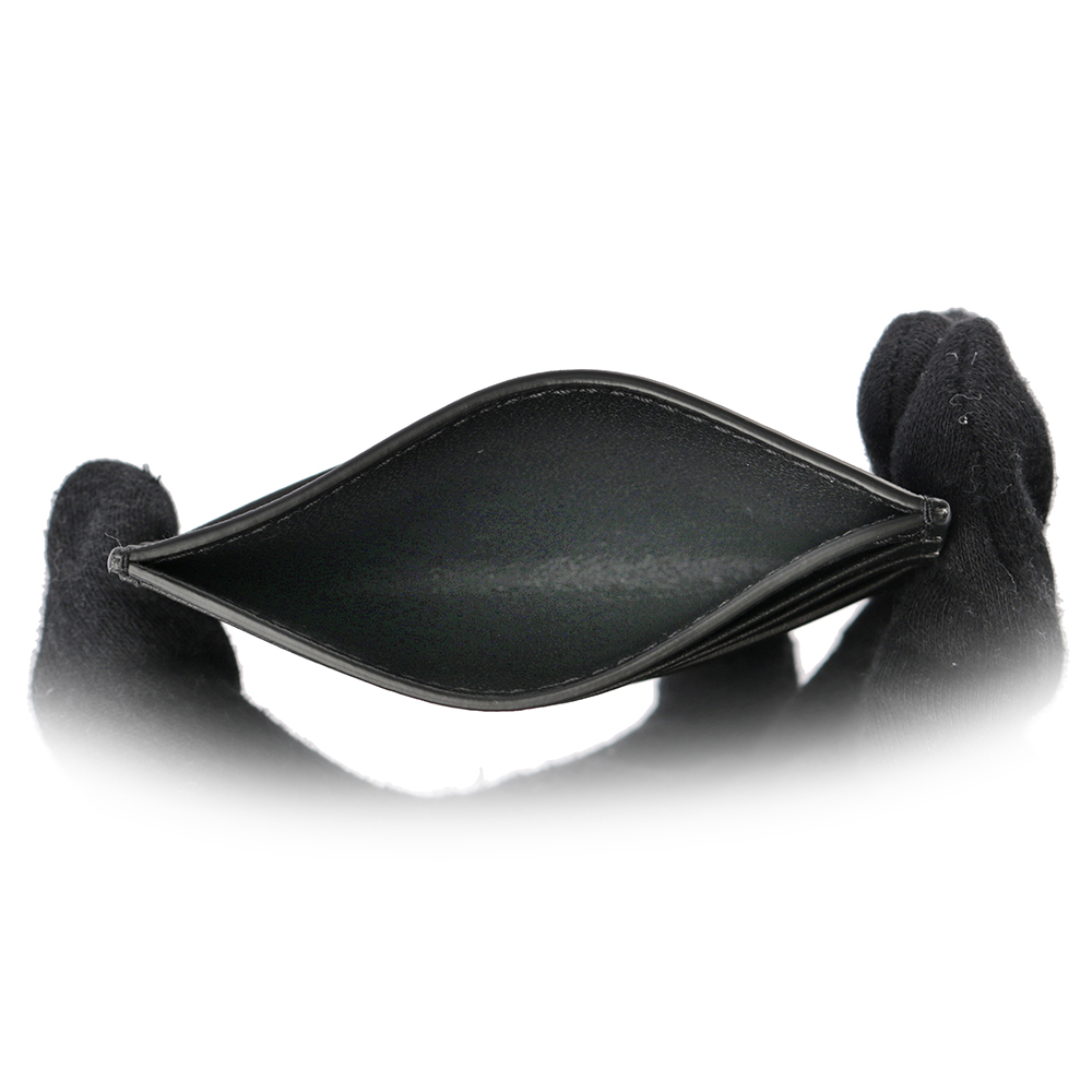 BOTTEGA VENETA Intrecciato 小羊皮編織拉鍊卡包/零錢包/黑色, , large