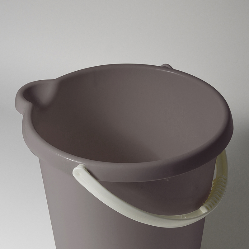 GINII基尼|質感加厚手提水桶 12L 香頌粉/塑膠水桶 圓型水桶 手提水桶 多用途水桶 泡腳 園藝 洗澡桶, 香頌粉, large