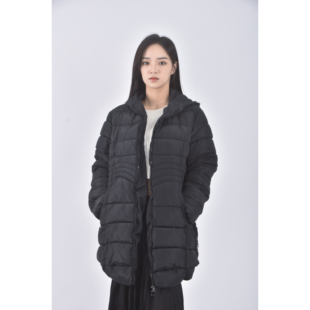 (2XL) xin xin質感連帽黑色外套二手衣, , large