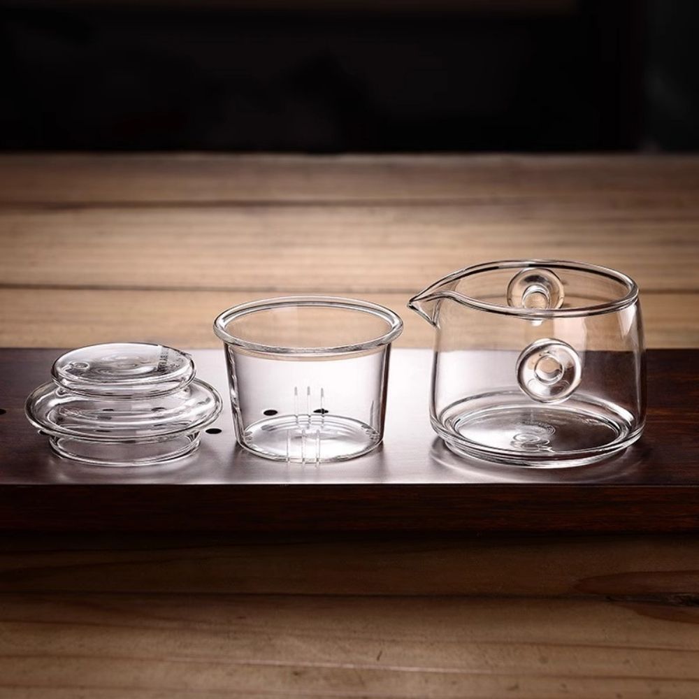 【GlassKing】FH-799G 耐熱手抓壺 耐熱玻璃壺 高硼硅玻璃 功夫茶具 三才杯 泡茶壺 個人壺, , large