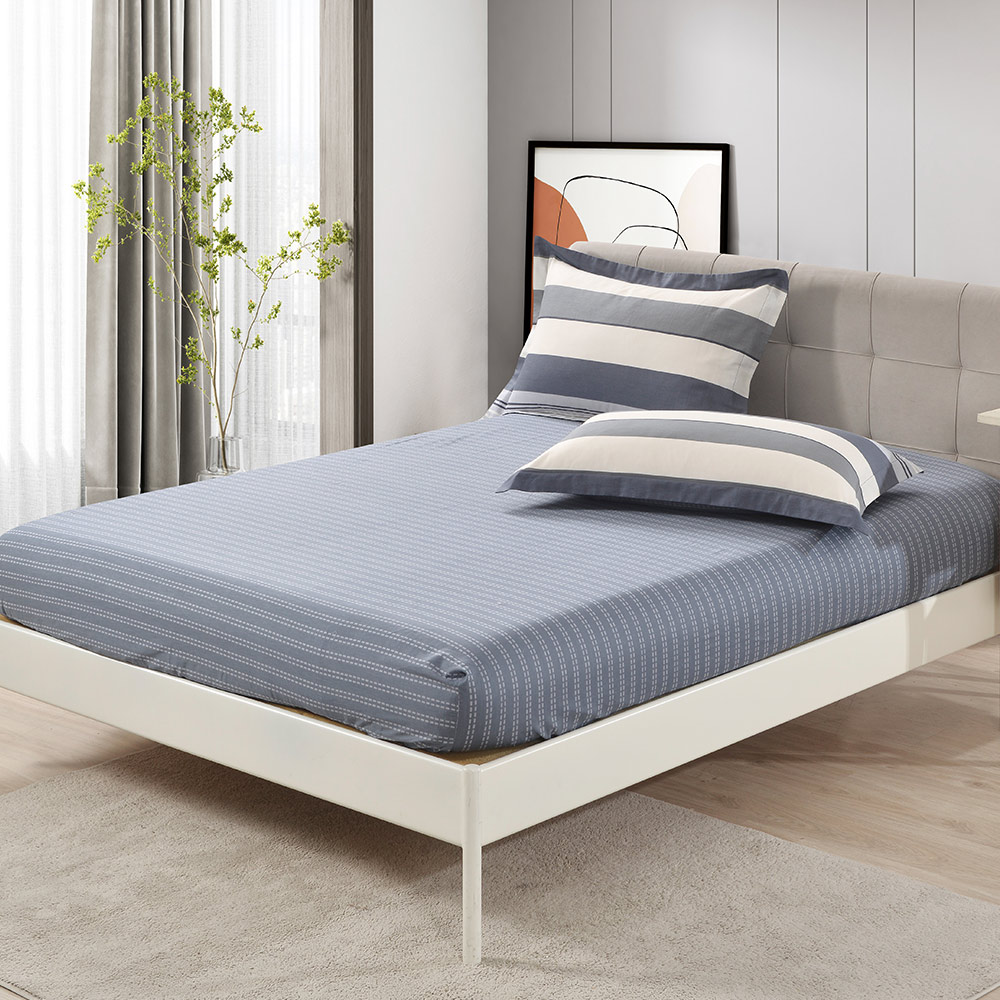 【Betrise】 Youth Blanket | Environmentally friendly printing and dyeing anti-mite and antibacterial 100% combed cotton dual-purpose quilt and bed sheet set - Large size, , large