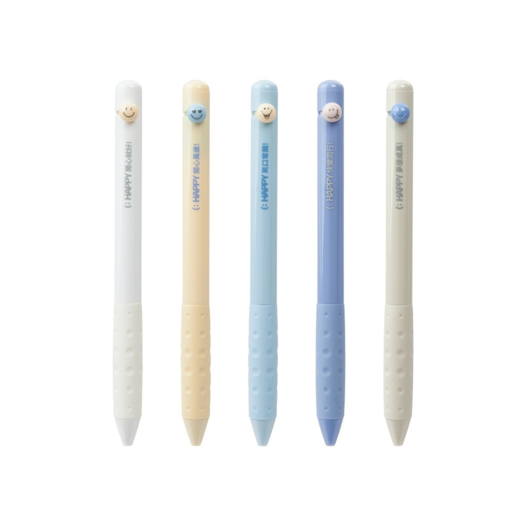 ACE 英士  笑臉撥動中性筆GP4250(多色)黃/藍芯, , large