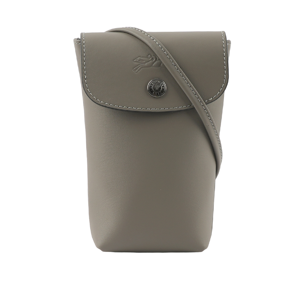 LONGCHAMP Le Pliage Xtra 小牛皮斜背手機包/斑鳩灰, , large