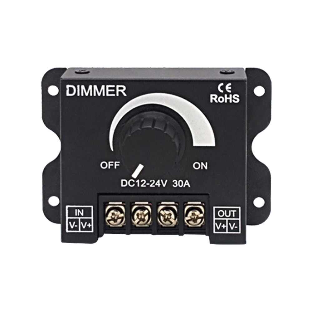 12V&ndash;24V single-color LED strip rotary dimmer 30A, , large