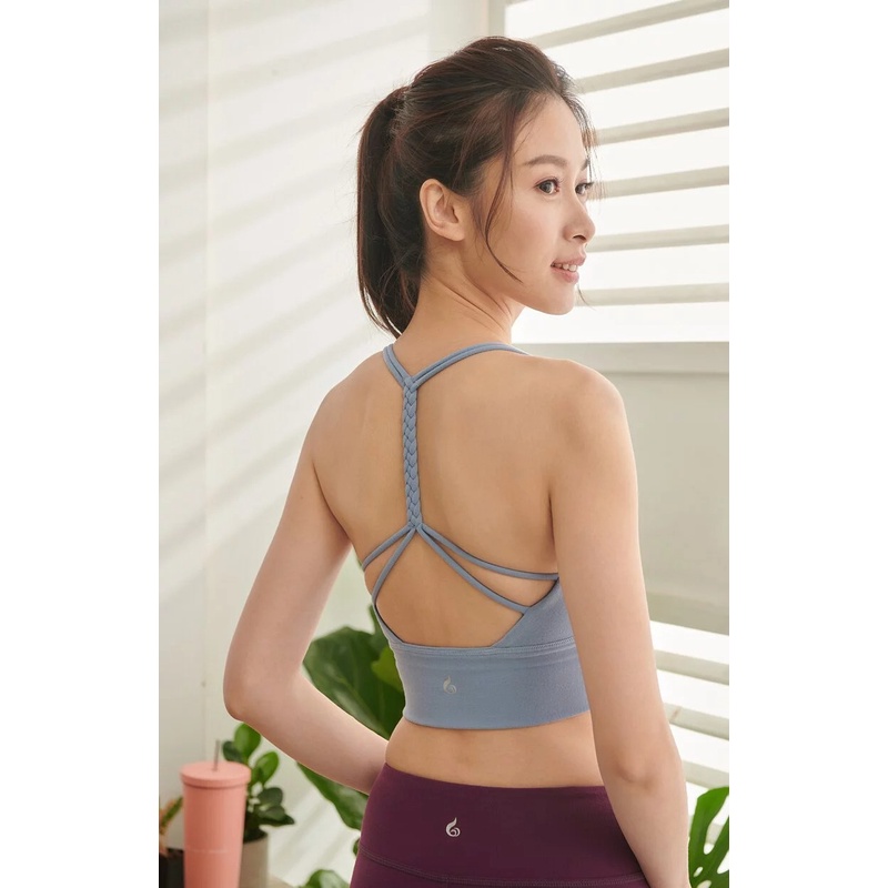 YOGA FLOW Alma Bra - 麻花短版上衣 - 青花藍 Royal Blue, , large