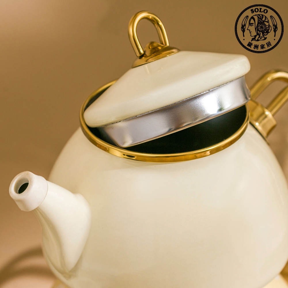【SOLO歐洲家居】LCW Home 土耳其製 鄉村雛菊 琺瑯壺 子母茶壺 1.1L＋2.3L, , large