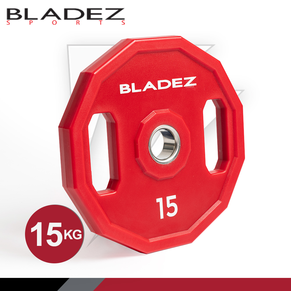 【BLADEZ】OP5-CPU彩色多邊形包膠槓片-15KG (二入組), , large