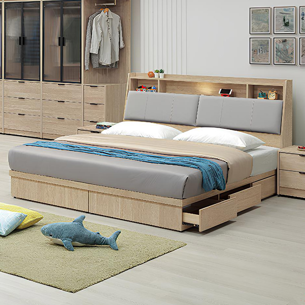 【Hampton 漢汀堡】凡可5尺六抽床組, , large