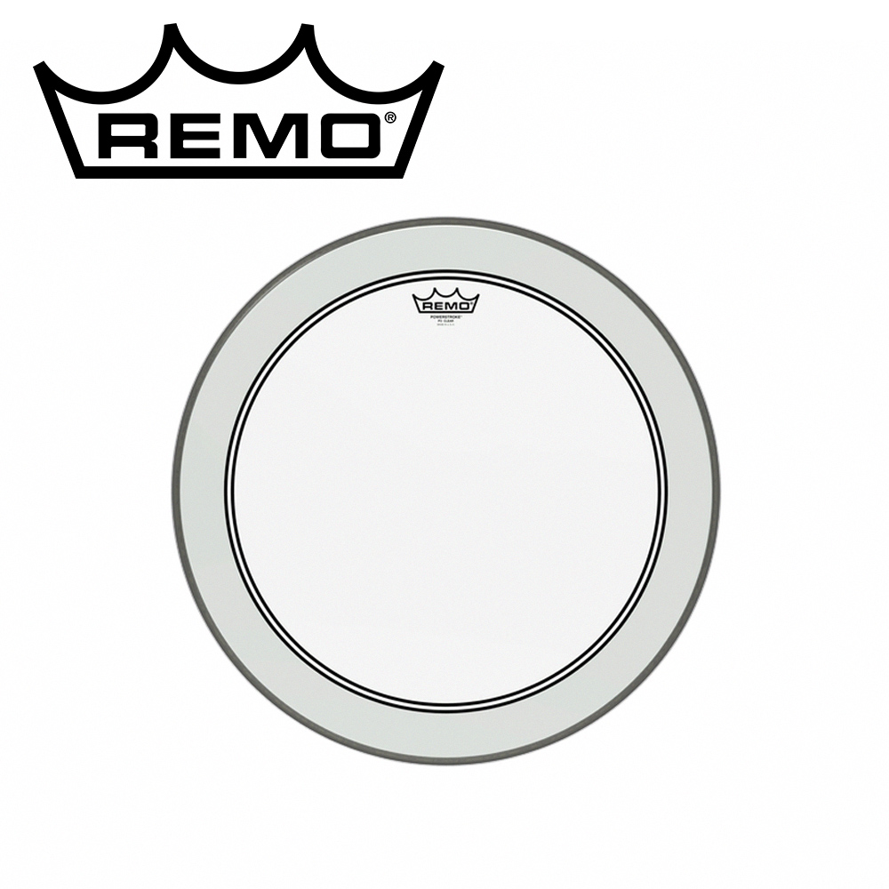 REMO Powerstroke P3 Clear BASS 大鼓單層透明鼓皮 22"【敦煌樂器】, , large