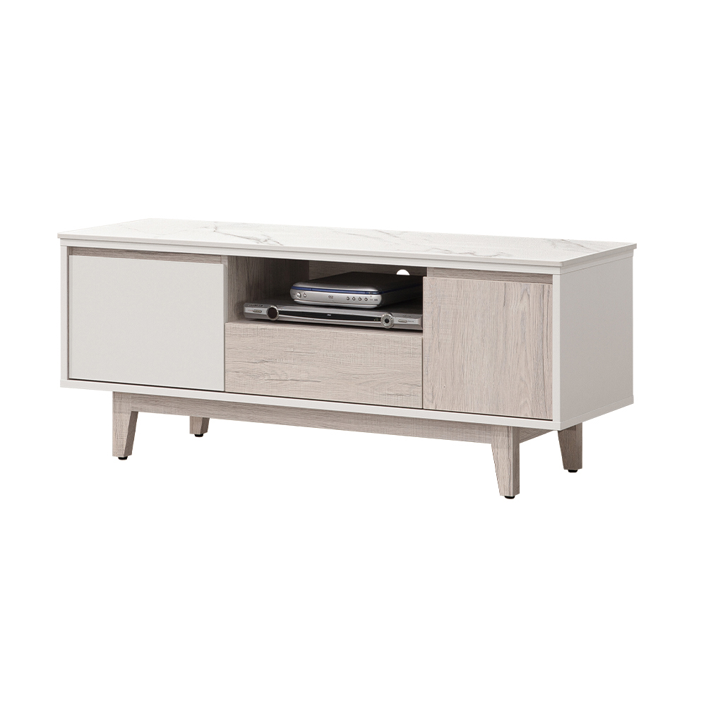 【唯熙傢俱】紀薇橡木雙色4尺岩板電視櫃, , large