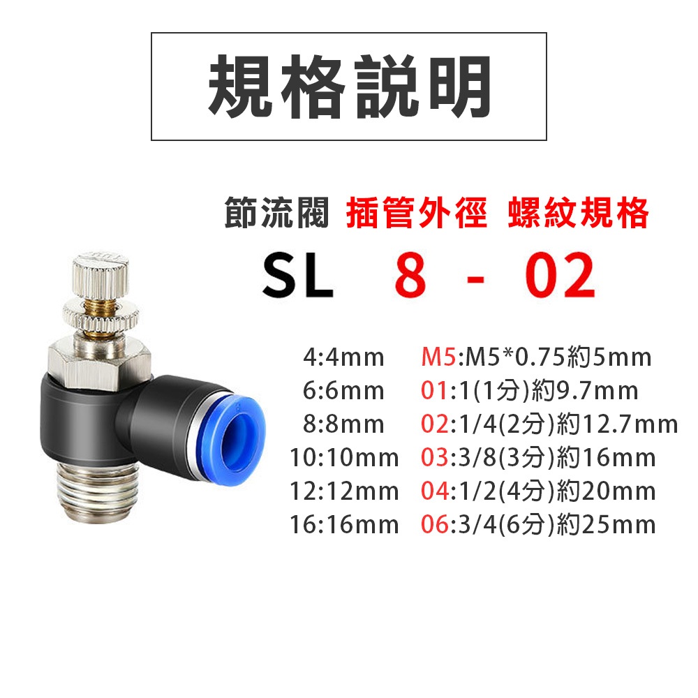 省力快速接頭 節流閥 調速閥 可調 SL JSC空壓機公母頭 氣管接頭 風管接頭 氣泵接頭 快速插頭, , large
