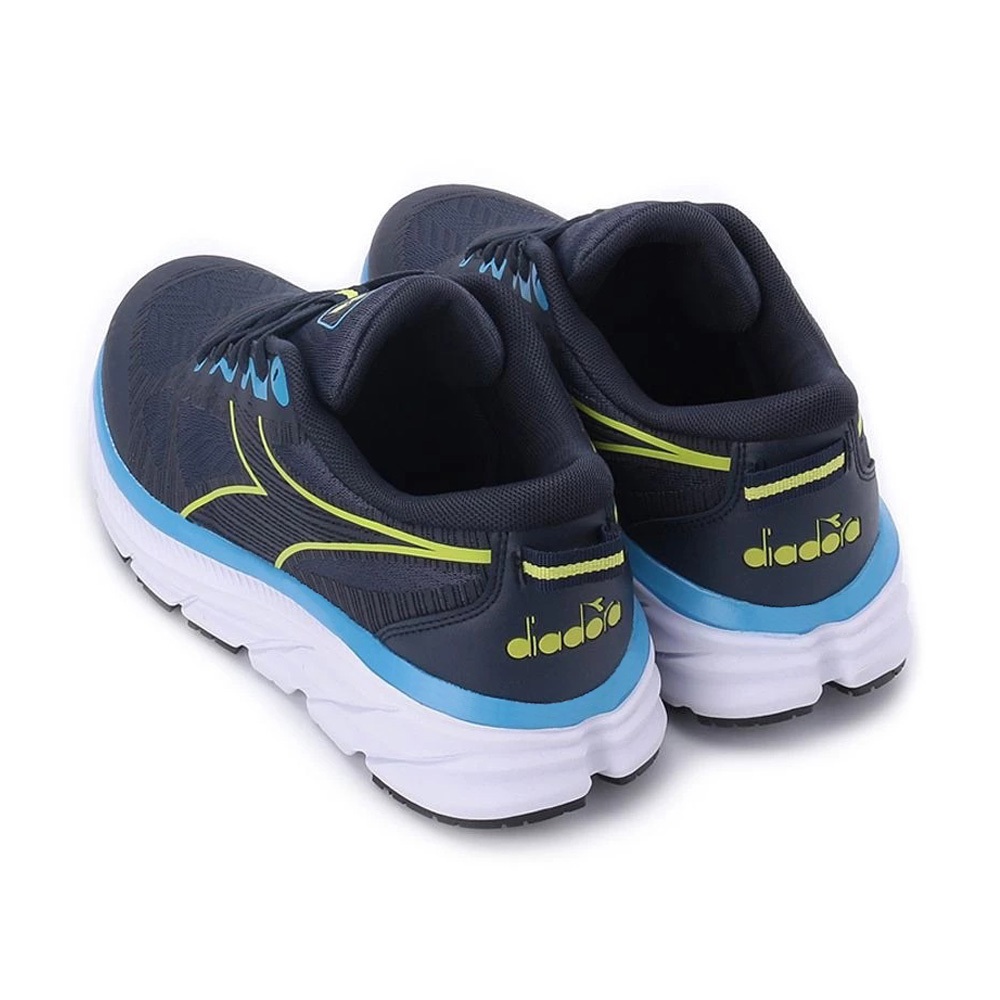DIADORA迪亞多那 專業避震慢跑鞋 男運動鞋 男鞋 寬楦 透氣 舒適 保護後跟 高彈 吸震 緩衝 耐磨 止滑 黑 藍, , large