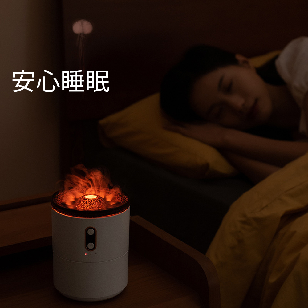 🌋火山造型 絕美水氧機🌋火焰噴霧 水母噴霧 兩種燈光 加濕器 保濕 大容量 智能噴霧 定時關機 香薰機 噴霧機 香氛機, , large