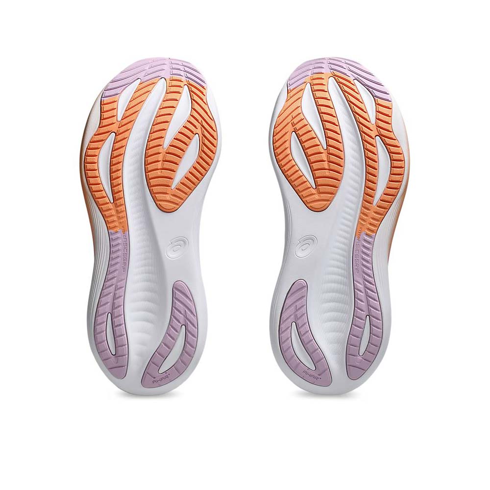 [秉宸] ASICS GEL-NIMBUS 27 (D) 女慢跑鞋 橘粉白 寬楦 1012B752-101, , large