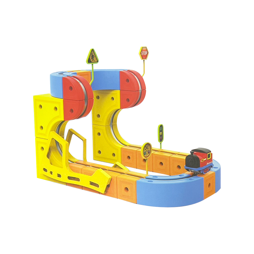 【花太太】立體磁力軌道小火車66pcs, , large