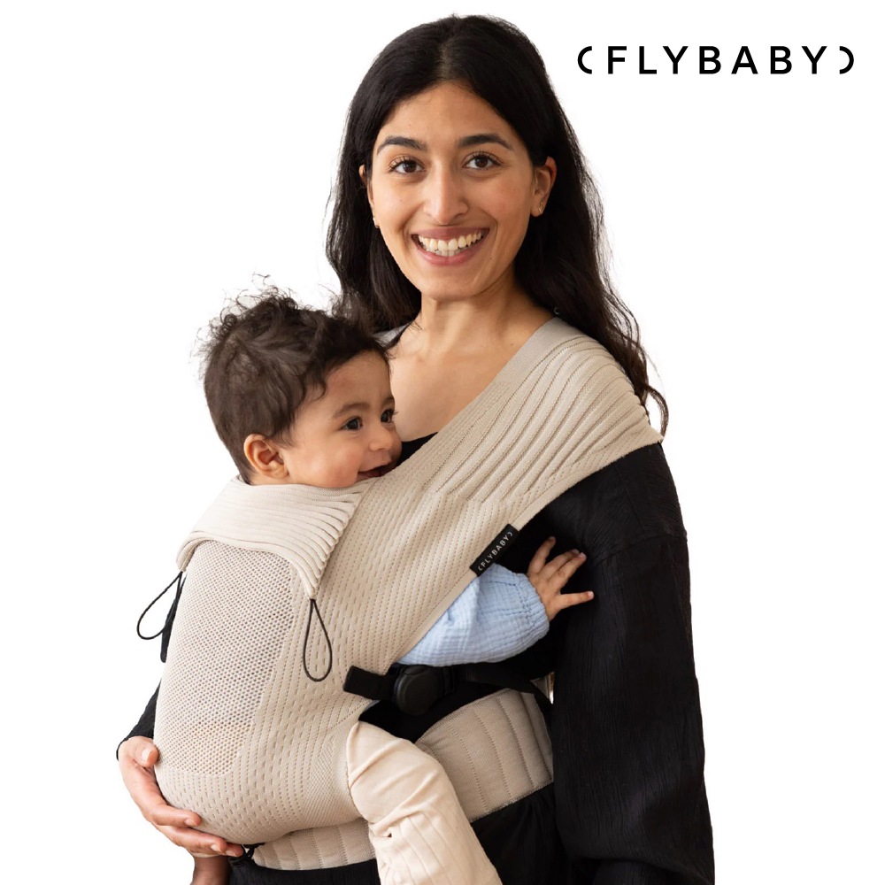 Flybaby 輕便透氣嬰兒揹巾_奶油白, , large