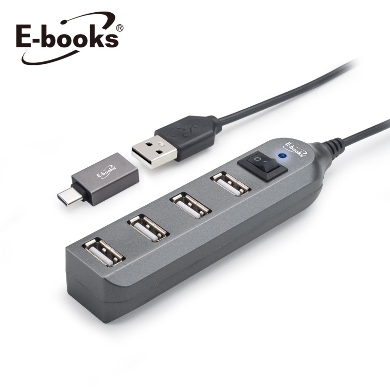 E-books H17 4-Port USB-Hub, , large