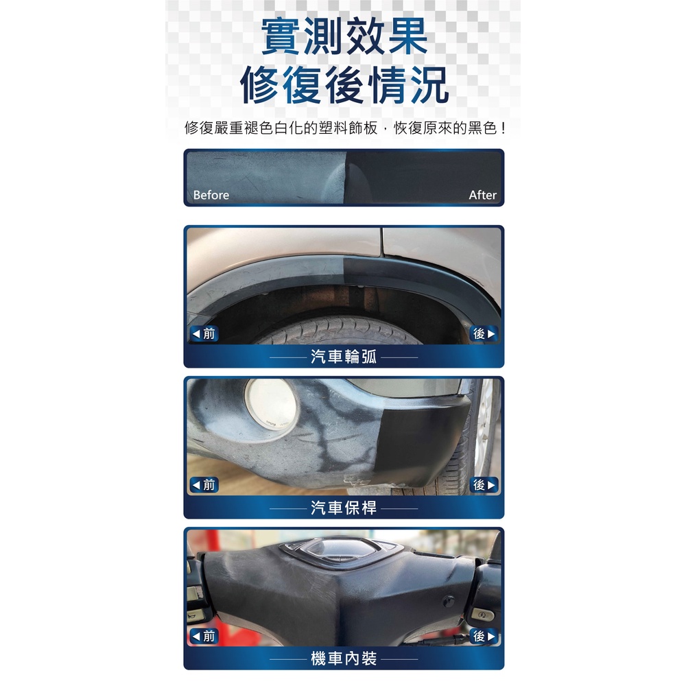 AutoCare 魔塑清潔修復組 塑料白化 塑件白化 白化 塑件 修復 還原, , large