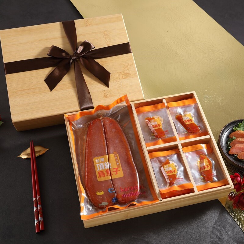 [大賞] 野生烏魚子雙饗禮盒(8兩1入+200g/28入一口烏魚子), , large
