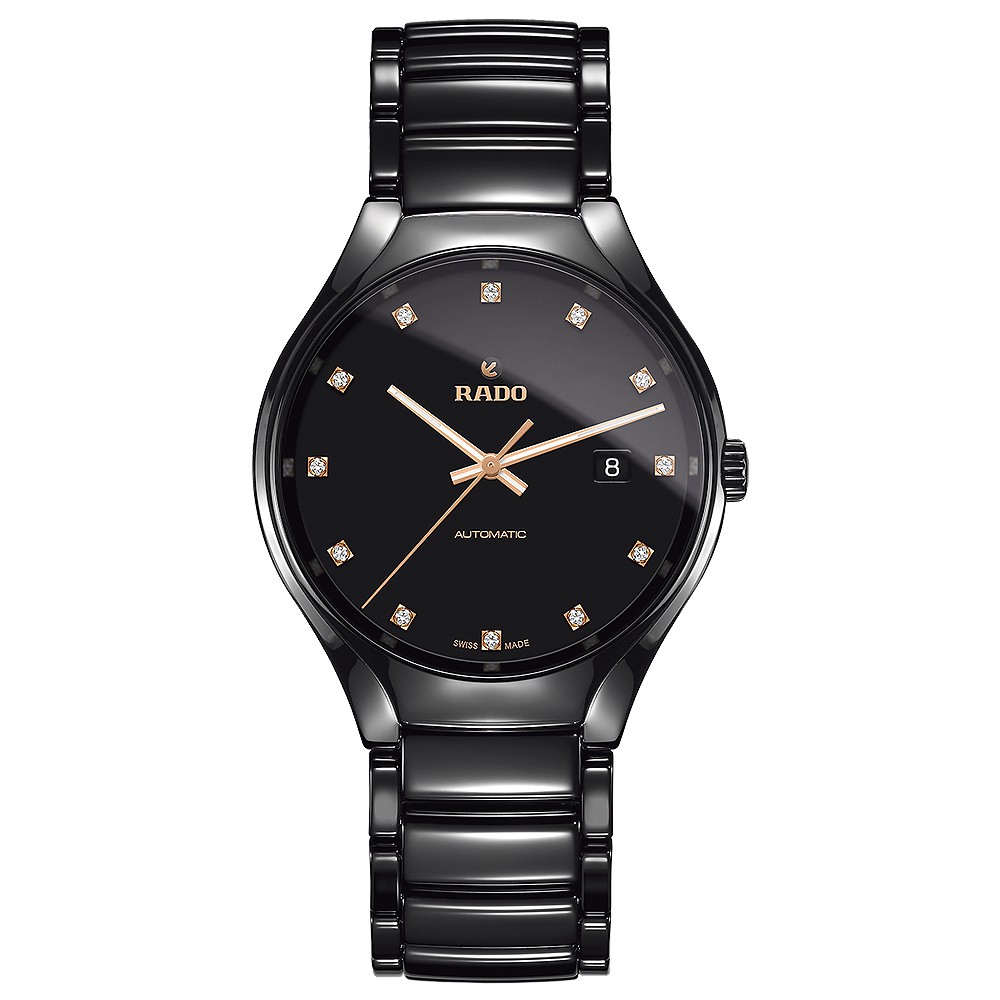 RADO 雷達 TRUE真系列鑽石陶瓷機械腕錶-40mm R27056732, , large