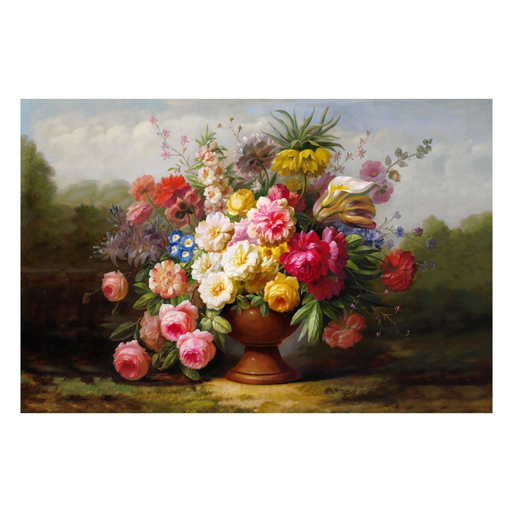 【御畫房】古典花之一 國家一級畫師手繪油畫60×90cm(VF-77), , large