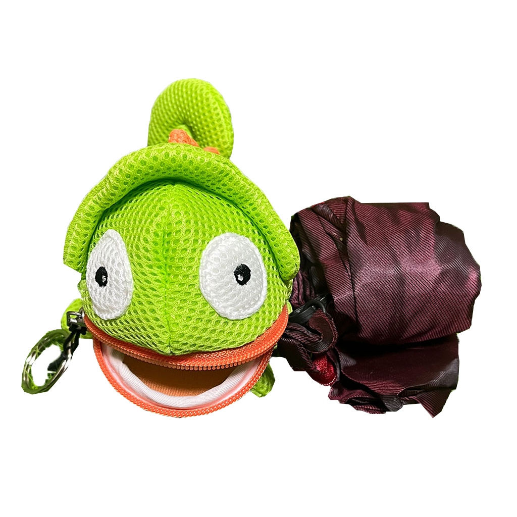 【可愛造型 可機洗 透氣抗菌】變色龍 鑰匙包 零錢包 吊飾 鑰匙圈吊飾 禮物 交換禮物 包包吊飾【加贈購物袋顏色隨機】, , large