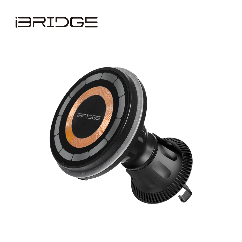 iBRIDGE 15W磁吸式透明車載無線充電器, , large