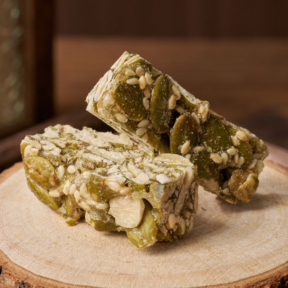 Pumpkin Seed & Sesame Brittle Dual Gift Box | Handmade Low-Sugar Nut Candy, Healthy Gift Choice【ChouChou Enterprise】, , large