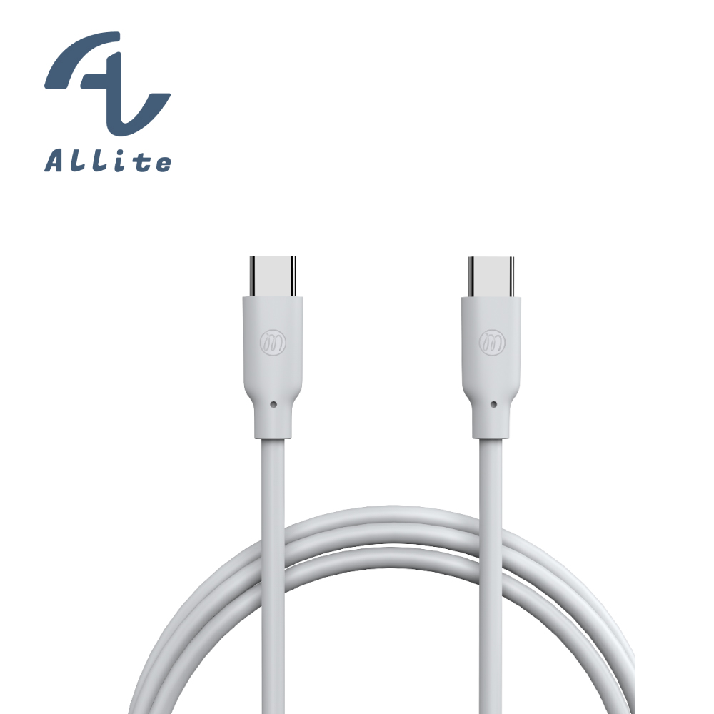 [萬摩科技]Allite 1.5 M 液態矽膠充電線（USB-C to USB-C）冷霧灰, , large