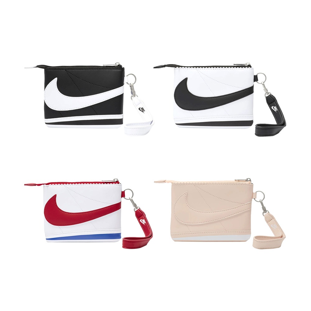 NIKE ICON CORTEZ 手腕包 迷你包 鑰匙包 手機包 隨身包 零錢包 便攜 時尚 撞色 黑 白 白紅 淺橘