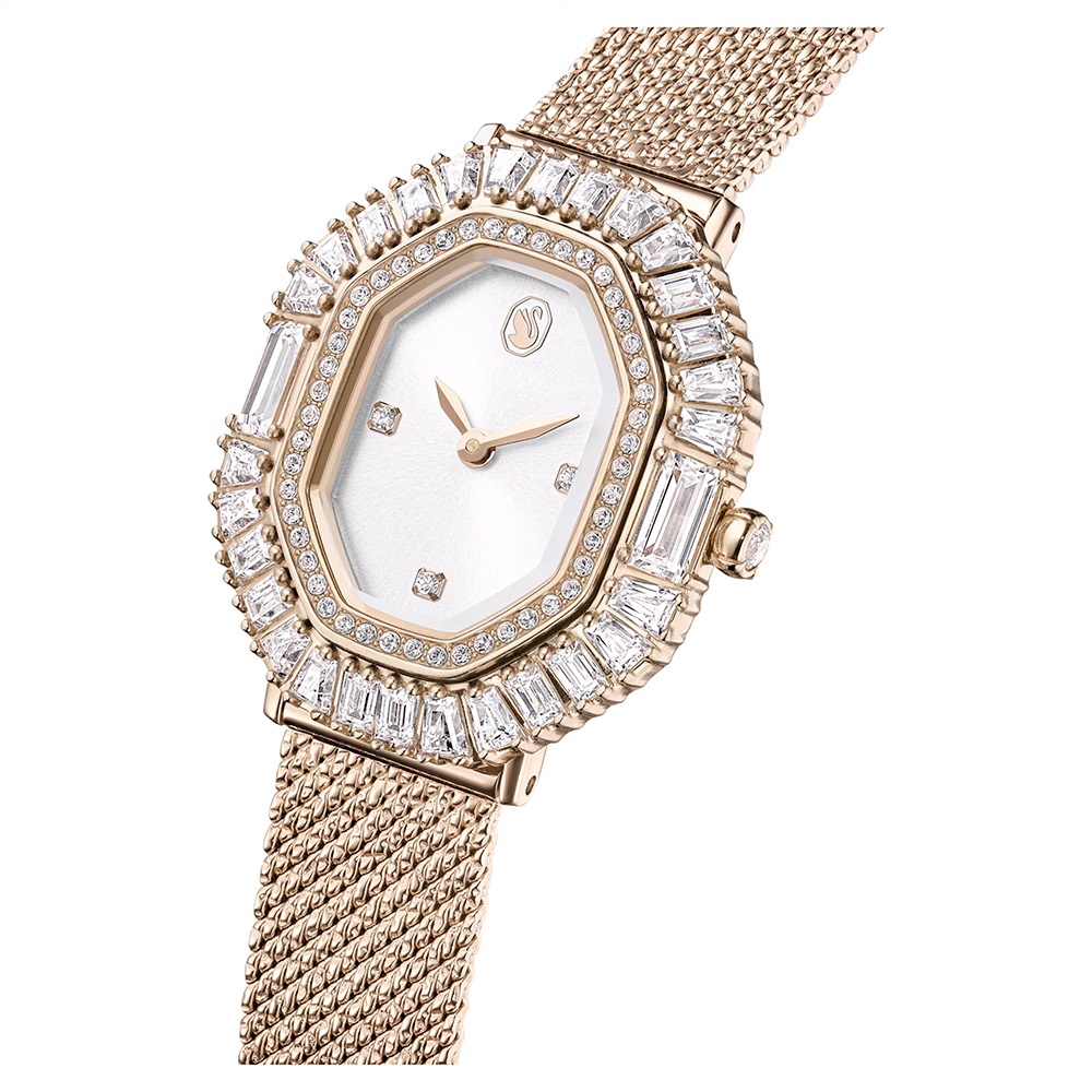 SWAROVSKI 施華洛世奇 Matrix 方形切割水晶八角米蘭帶手錶 女錶-30x25mm(5732501), , large