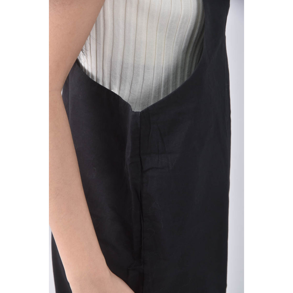 (4XL（含）以上) aiyishangfushi吊帶寬鬆黑色長褲二手衣, , large