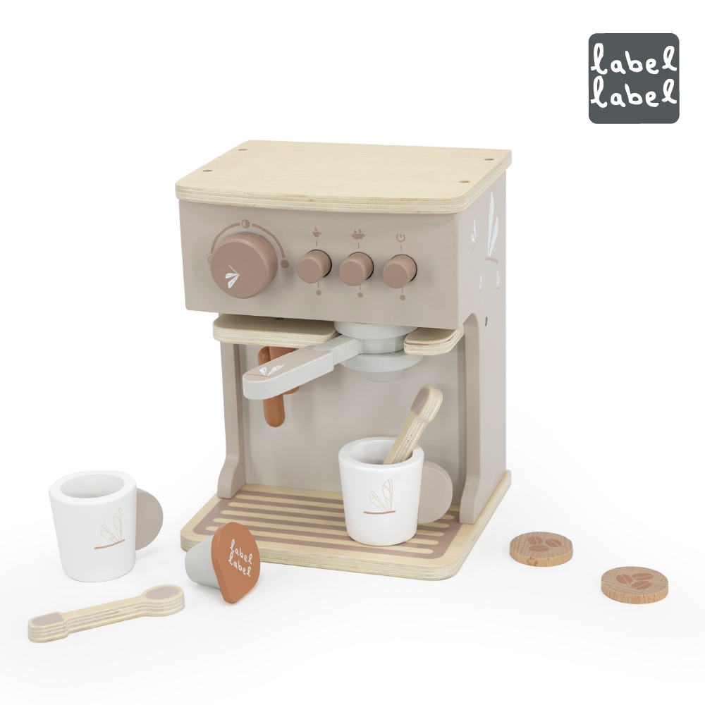 官方直營【Label Label】木質濃縮咖啡機-奶茶色, , large