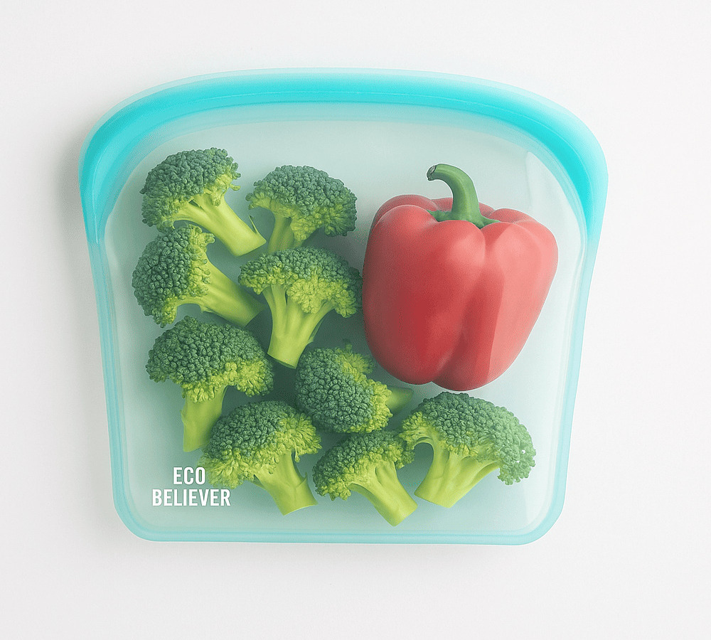 [JC ECO BELIEVER] 2000ml 蜜桃金矽膠食物袋 大開口存取方便 台灣食藥署合格 矽膠袋 食物袋 保鮮袋 密封袋 矽膠密封袋 Eco Believer, , large