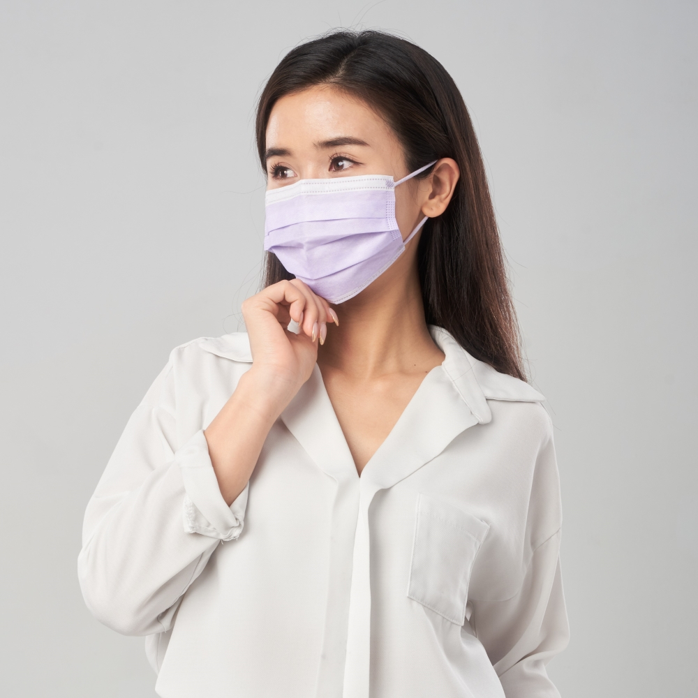 【DRX達特世】羽量級-醫用平面口罩-粉嫩五色-(25入), , large