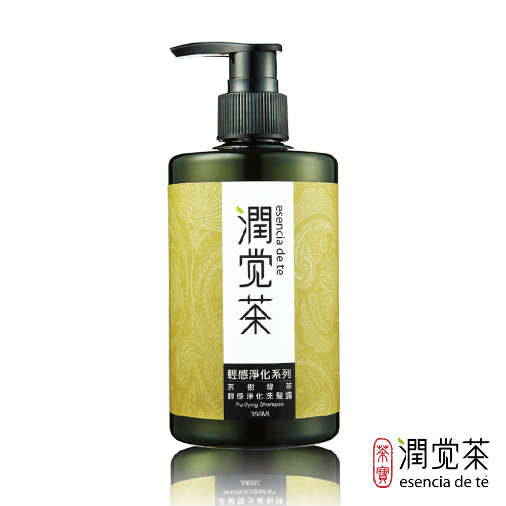 [茶寶]潤覺茶 茶樹綠茶輕感淨化茶籽洗髮露 350ml, , large