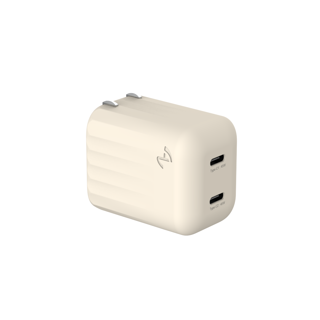 [萬摩科技] Allite Mini Go 45W 2C 氮化鎵雙孔快充頭 曦光黃, , large