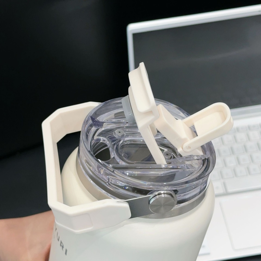 【H&R安室家】SITARAYURI 大容量雙飲304不鏽鋼保溫瓶1200ml(H51), , large