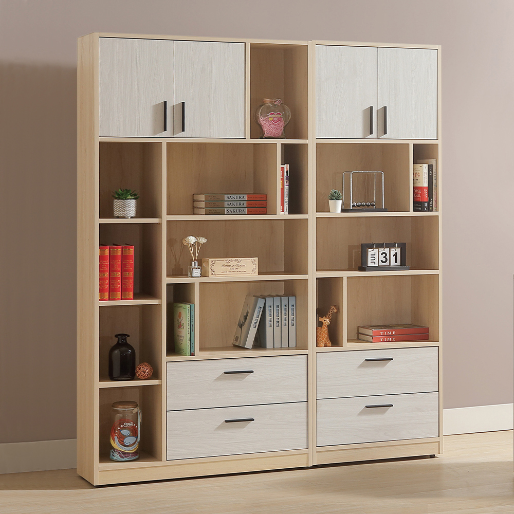 【唯熙傢俱】菲利楓木雙色2尺書櫃, , large