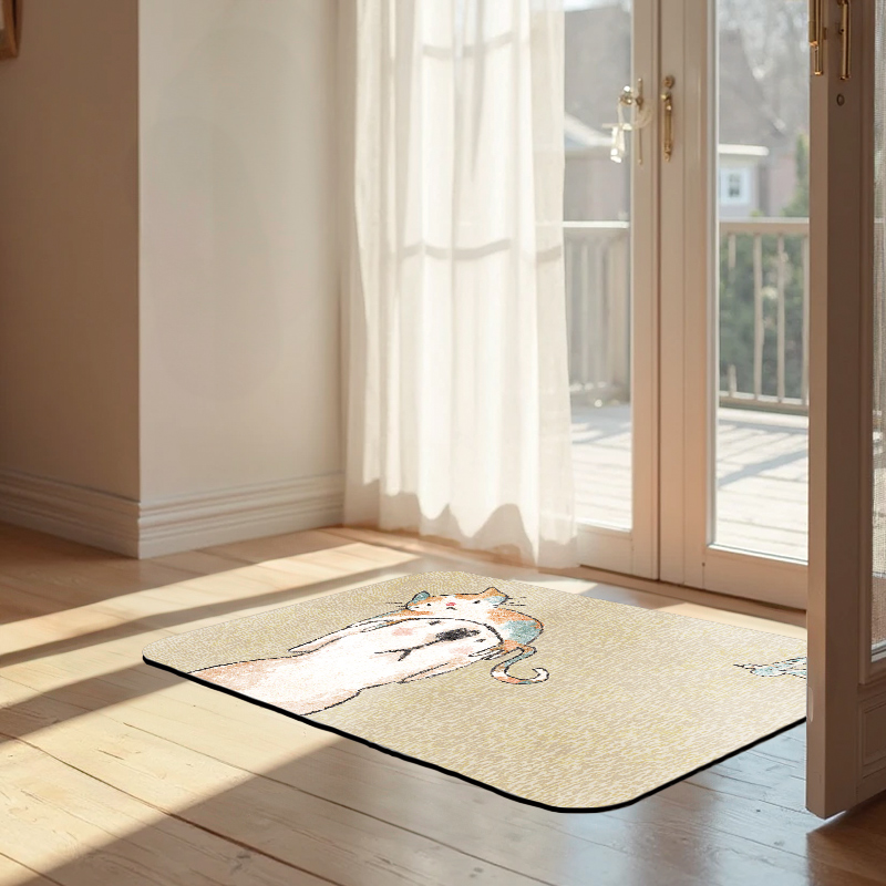 【Monster】 Soft Diatomaceous Earth Absorbent Mat &ndash; DUCKY SHEN Collection (60x41cm) &ndash; Dooggyy Meow, , large