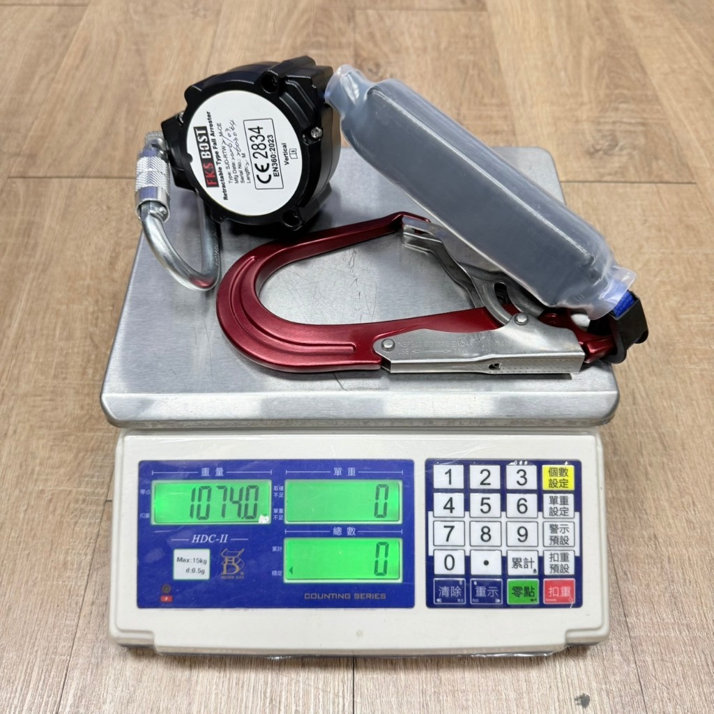 WIN五金 台灣製造FKS BOST SRL-2.0M(單顆) 織帶高空作業防墜器 通過認證CE EN 織帶防墜器 安全帶 捲吊防墜器 防墬器, , large