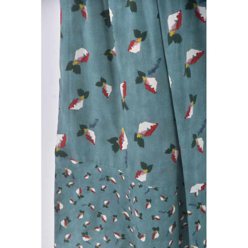 (M) uniqlo質感花紋綠色長裙二手衣, , large