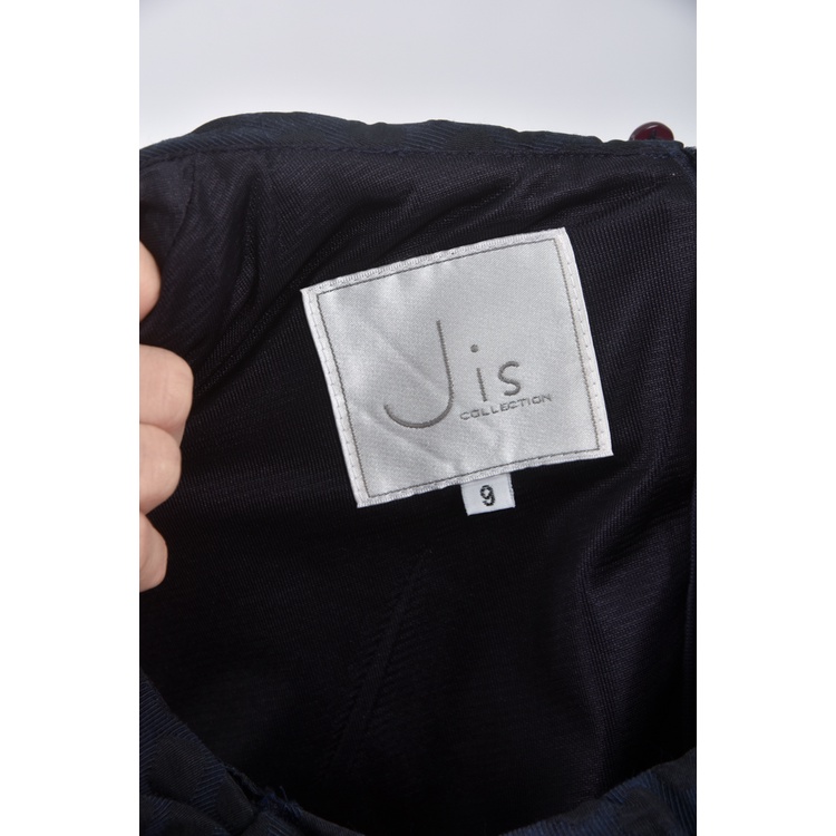 (S) jis質感棉質無袖藍色洋裝二手衣, , large