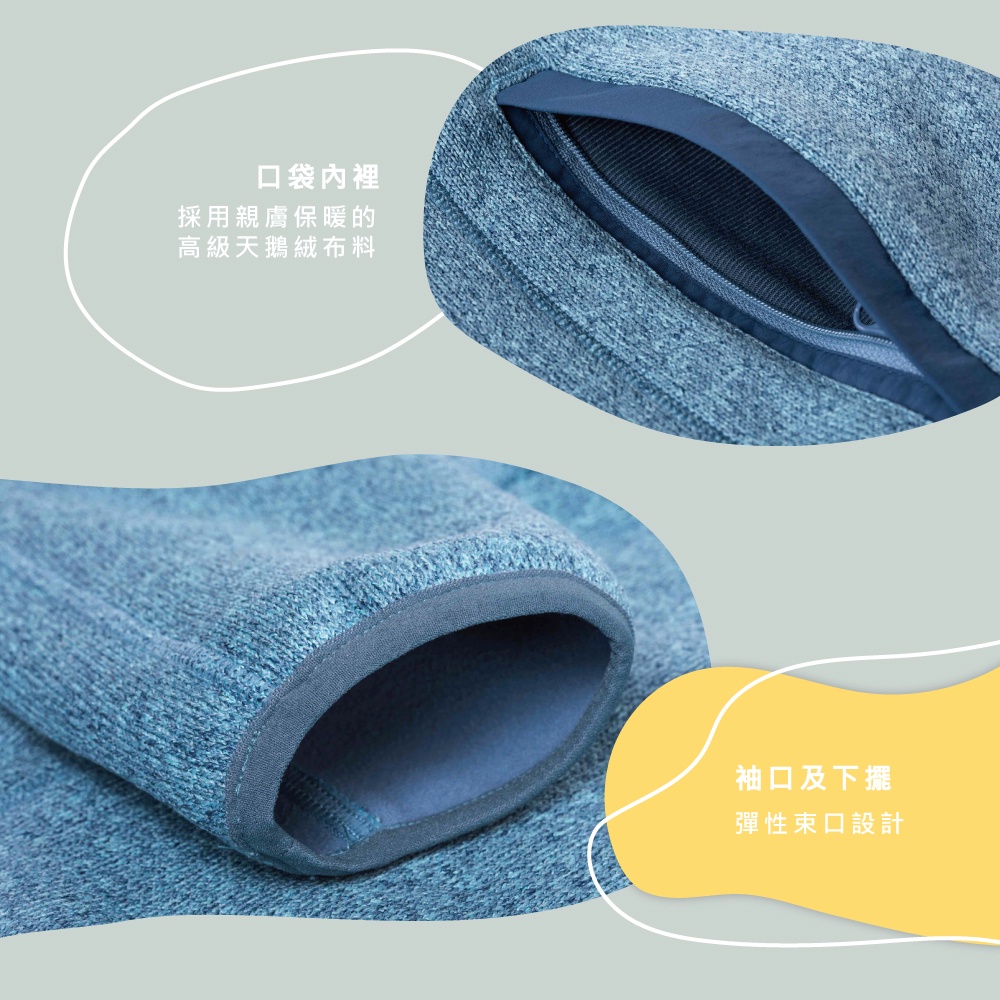 【Aith】MIT米蘭針織內刷毛外套 XS/水藍色, , large