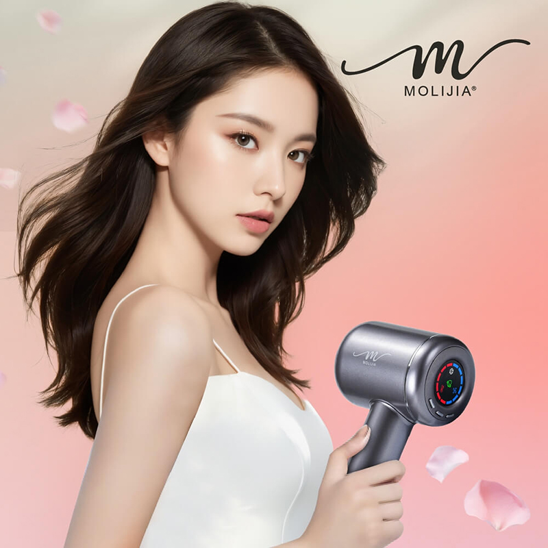 【MOLIJIA 魔力家】M195負離子恆溫高速吹風機-靜謐灰, , large