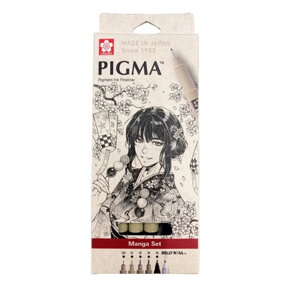 日本 SAKURA PIGMA筆格邁 代針筆套6入組-漫畫 / 組 XSDK-MG6A, , large