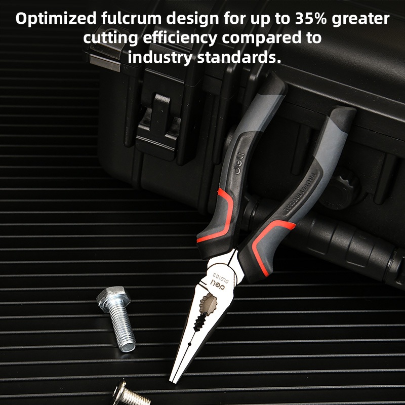 【deli tools】6" Long Nose Pliers PRO Series, , large