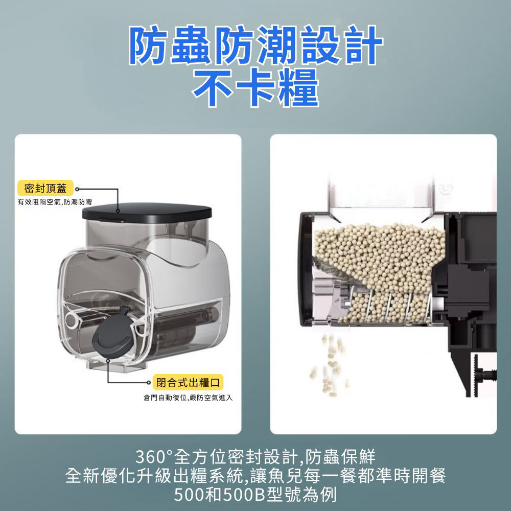 AF-250 Smart Fish Tank Automatic Feeder/6-Speed Digital Display Stackable Compartment (Battery Included), , large