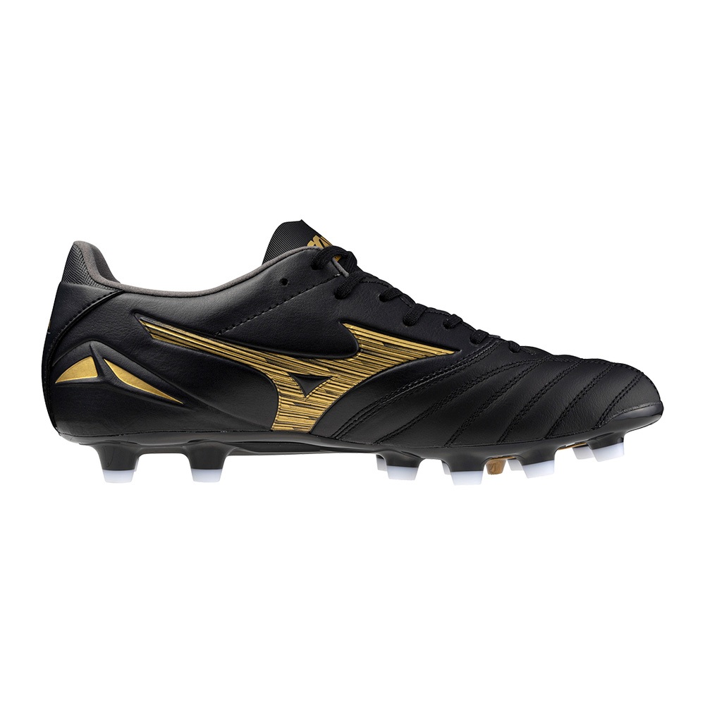 MIZUNO MORELIA NEO IV PRO 成人足球釘鞋 袋鼠皮 草地釘鞋 大釘 黑x金 P1GA233450, , large